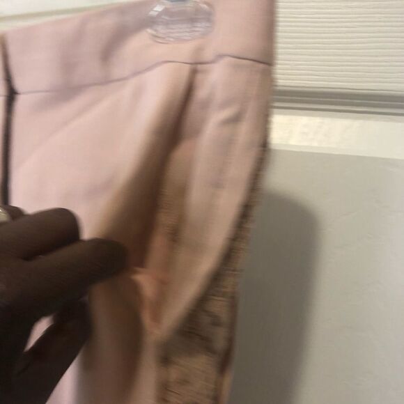 Rebecca Taylor pink midi Bermuda shorts with side lace detail, size 4 - Picture 6 of 13